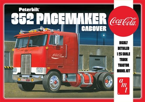 AMT Peterbilt 352 Pacemaker Cabover (Coca Cola) 1:25 Scale Model Kit