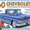 AMT 1960 Chevy Custom Fleetside Pickup w/Go Kart 1:25 Scale Model Kit