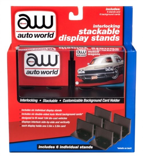 Auto World Interlocking Stacking Display Stand (6 pack) for 1:64 Scale