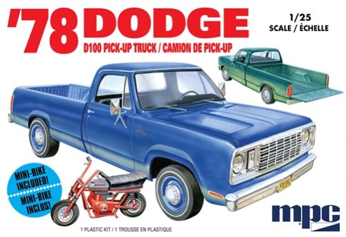 MPC 1978 Dodge D100 Custom Pickup 1:25 Scale Model Kit