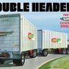 AMT "Double Header" Tandem Van Trailers 1:25 Scale Model Kit