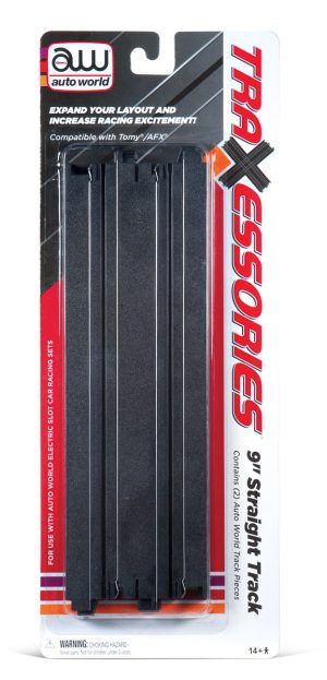 Auto World 9" Traxessories Straight Track - 2 Pack