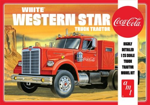 "PRE-ORDER" AMT White Western Star Semi Tractor (Coca Cola) 1:25 Scale Model Kit