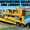 AMT Lowboy Trailer & Bulldozer Combo 1:25 Scale Model Kit