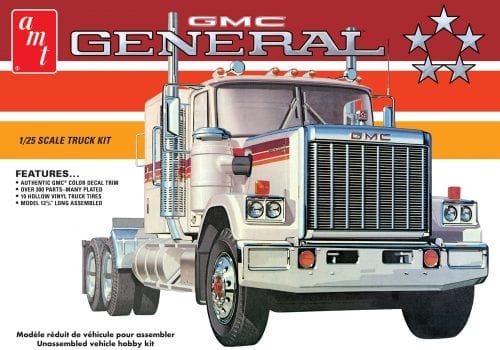 AMT 1976 GMC GENERAL SEMI TRACTOR 1:25 SCALE MODEL KIT