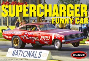 POLAR LIGHTS 1969 DODGE CHARGER FUNNY CAR MR. NORM 1:25 SCALE MODEL KIT