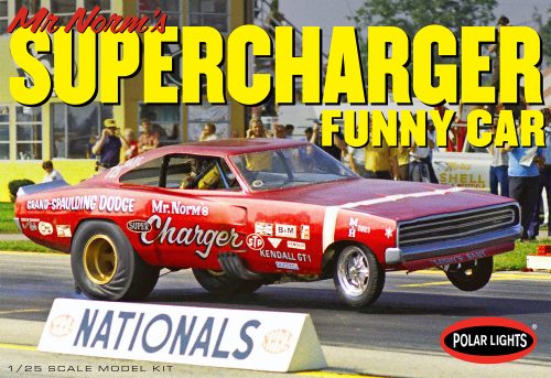 POLAR LIGHTS 1969 DODGE CHARGER FUNNY CAR MR. NORM 1:25 SCALE MODEL KIT