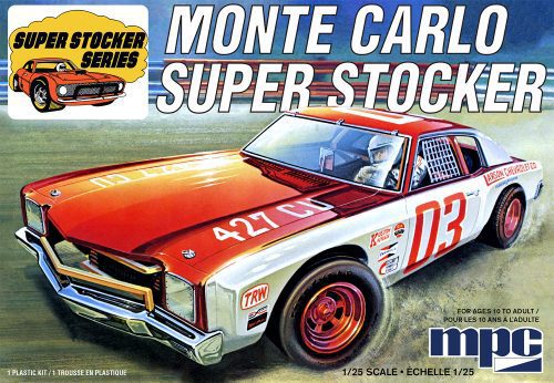 MPC 1971 CHEVY MONTE CARLO SUPER STOCKER 1:25 SCALE MODEL KIT