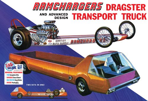 MPC RAMCHARGERS DRAGSTER & TRANSPORTER TRUCK 1:25 SCALE MODEL KIT