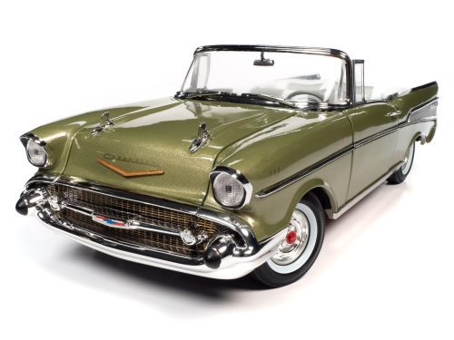 AUTO WORLD 1957 CHEVROLET BEL AIR CONVERTIBLE 1:18 SCALE DIECAST