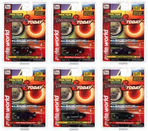 AUTO WORLD XTRACTION YESTERDAY & TODAY HO SCALE SLOT CAR SET B