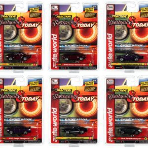 AUTO WORLD XTRACTION YESTERDAY & TODAY HO SCALE SLOT CAR SET B