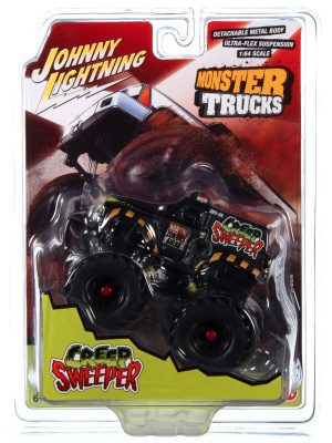 JOHNNY LIGHTNING MONSTER TRUCK CREEP SWEEPER ZOMBIE RESPONSE UNIT (BLACK TIRE EDITION) 1:64 SCALE DIECAST