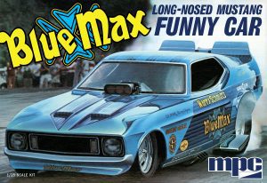 MPC BLUE MAX LONG NOSE MUSTANG FUNNY CAR 1:25 SCALE MODEL KIT