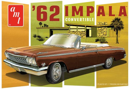 AMT 1962 CHEVY IMPALA CONVERTIBLE 1:25 SCALE MODEL KIT