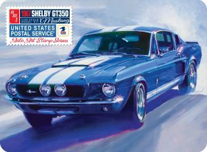 AMT 1967 SHELBY GT350 USPS STAMP SERIES (TIN) 1:25 SCALE MODEL KIT