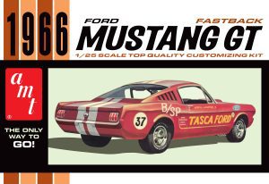 AMT 1966 FORD MUSTANG FASTBACK 2+2 1:25 SCALE MODEL KIT