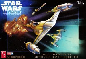 AMT STAR WARS: THE PHANTOM MENACE N-1 NABOO STARFIGHTER (SNAP) 1:48 SCALE MODEL KIT