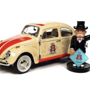 AUTO WORLD 1963 VOLKSWAGEN BEETLE MONOPOLY FREE PARKING 1:18 SCALE DIECAST