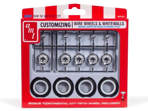 AMT KH WIRE WHEELS & TIRES PARTS PACK 1:25 SCALE MODEL KIT