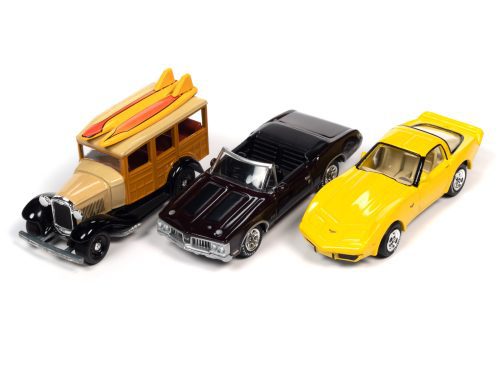 JOHNNY LIGHTNING 1:64 DIE CAST ASSORTMENT 2023 R1 WITH COLLECTOR TIN - SET B