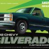 AMT 1992 CHEVROLET SILVERADO SHORTBED FLEETSIDE PICKUP EASY BUILD 1:25 SCALE MODEL KIT