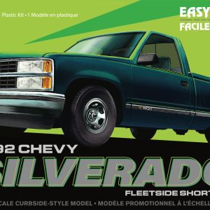 AMT 1992 CHEVROLET SILVERADO SHORTBED FLEETSIDE PICKUP EASY BUILD 1:25 SCALE MODEL KIT