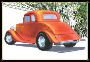 AMT 1934 FORD 5-WINDOW COUPE STREET ROD 1:25 SCALE MODEL KIT
