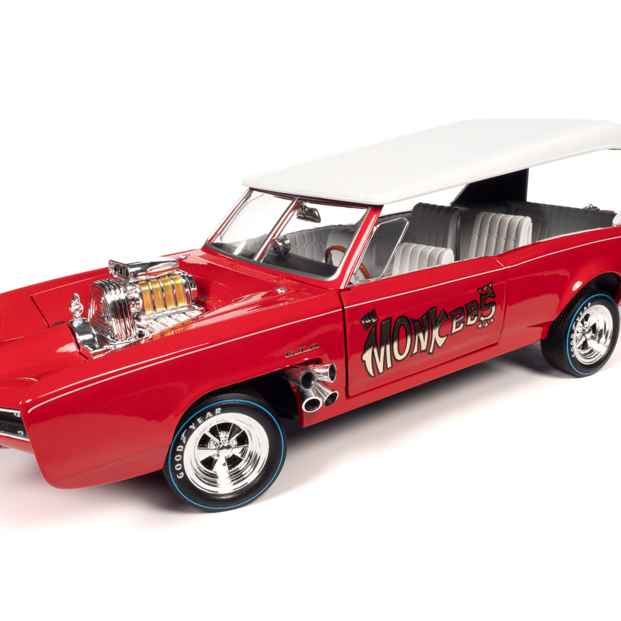 1:18 AUTOWORLD Pontiac Gto Convertible Monkeemobile The Monkees 1966 AWSS144 -06