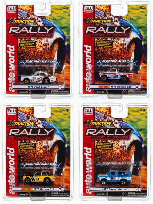 AUTO WORLD XTRACTION RALLY HO SCALE SLOT CARS – SET A