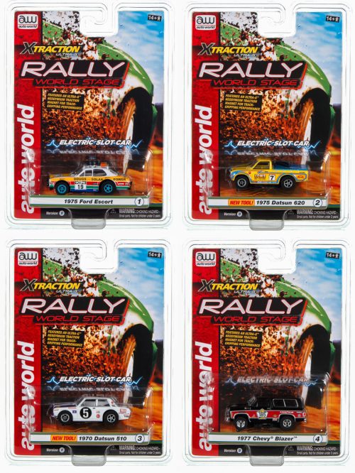 AUTO WORLD XTRACTION RALLY HO SCALE SLOT CARS – SET B