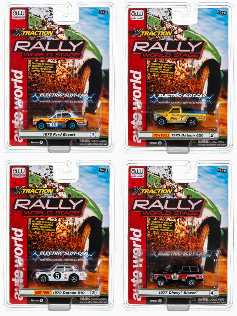 AUTO WORLD XTRACTION RALLY HO SCALE SLOT CARS SET B Round2