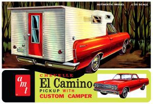 AMT 1965 CHEVY EL CAMINO W/CAMPER 1:25 SCALE MODEL KIT