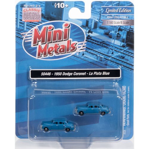 CLASSIC METAL WORKS 1950 DODGE CORONET 2-PACK (LA PLATA BLUE) 1:160 N SCALE