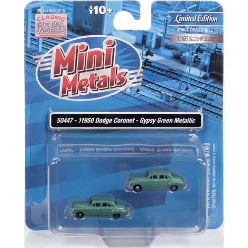 CLASSIC METAL WORKS 1950 DODGE CORONET 2-PACK (GYPSY GREEN METALLIC) 1:160 N SCALE