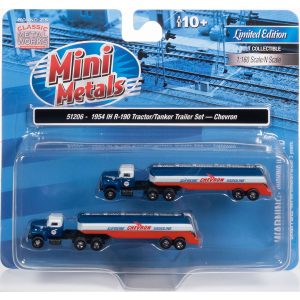 CLASSIC METAL WORKS 1954 IH R-190 TRACTOR W/TANKER TRAILER 2-PACK (CHEVRON) 1:160 N SCALE