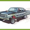AMT 1965 CHEVY CHEVELLE AWB "TIME MACHINE" 1:25 SCALE MODEL KIT