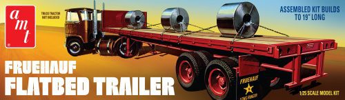 AMT FRUEHAUF FLATBED TRAILER 1:25 SCALE MODEL KIT