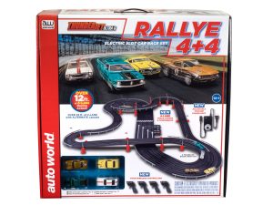 AUTO WORLD RALLYE 4+4 SLOT RACE SET HO SCALE