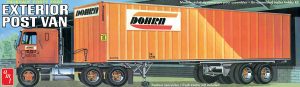 AMT 40' FRUEHAUF EXTERIOR POST TRAILER DOHRN 1:25 SCALE MODEL KIT