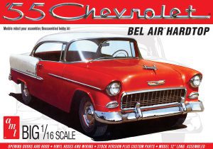 AMT 1955 CHEVY BEL AIR HARDTOP 1:16 SCALE MODEL KIT