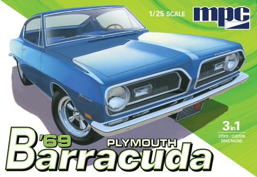 MPC 1969 PLYMOUTH BARRACUDA 1:25 SCALE MODEL KIT