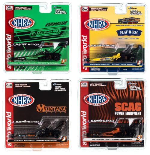 AUTO WORLD 4GEAR NHRA TOP FUEL DRAGSTERS SLOT CARS