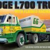 AMT 1966 Dodge L700 Truck w/Flatbed Racing Trailer 1:25 Scale Model Kit