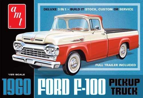 AMT 1960 Ford F-100 Pickup w/Trailer 1:25 Scale Model Kit