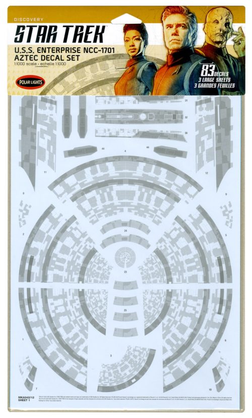 Star Trek Discovery U.S.S. Enterprise Decal Set 1:100 Scale