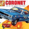 MPC 1968 Dodge Coronet Hardtop w/Trailer 1:25 Scale Model Kit