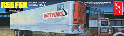 AMT Fruehauf 40' Reefer Trailer Watkins 1:25 Scale Model Kit