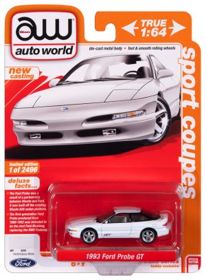 Auto World 1993 Ford Probe GT (Gloss White) 1:64 Diecast