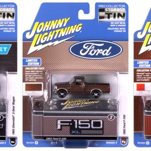 Johnny Lightning with Collector Tin 1:64 Diecast - Set A